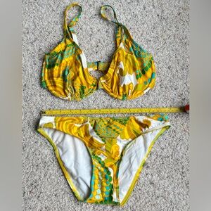 Trina Turk Yellow and Green Bikini